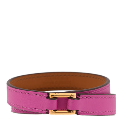 Hermes Swift Rivale Double Tour Bracelet T3 Magnolia 3 of 6