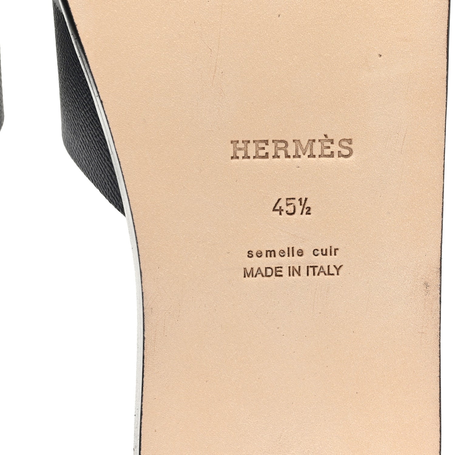 Hermes Epsom Mens Izmir Sandals 45.5 Marine 7 of 10