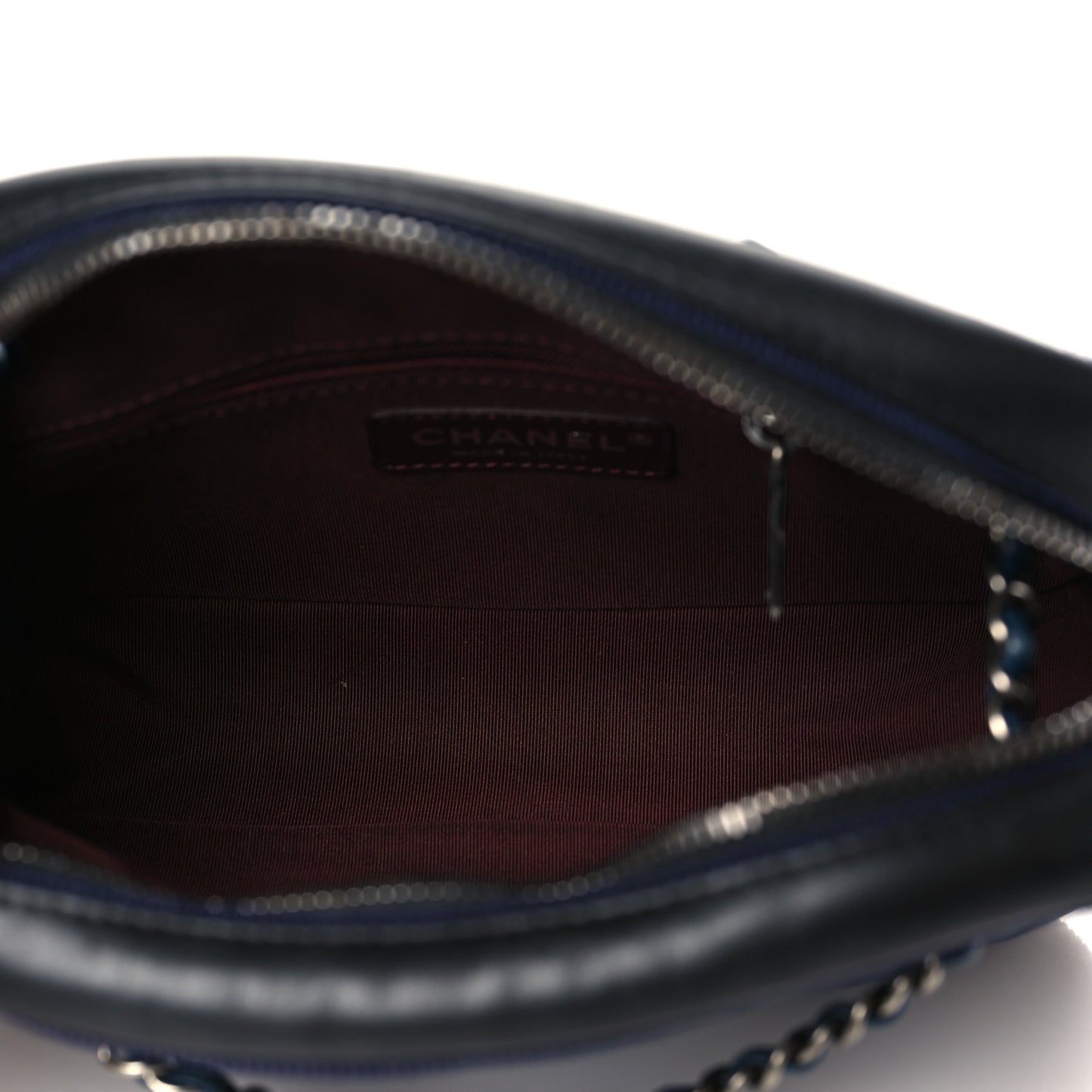 Calfskin Quilted Small Ballerine Camera Case Dark Blue