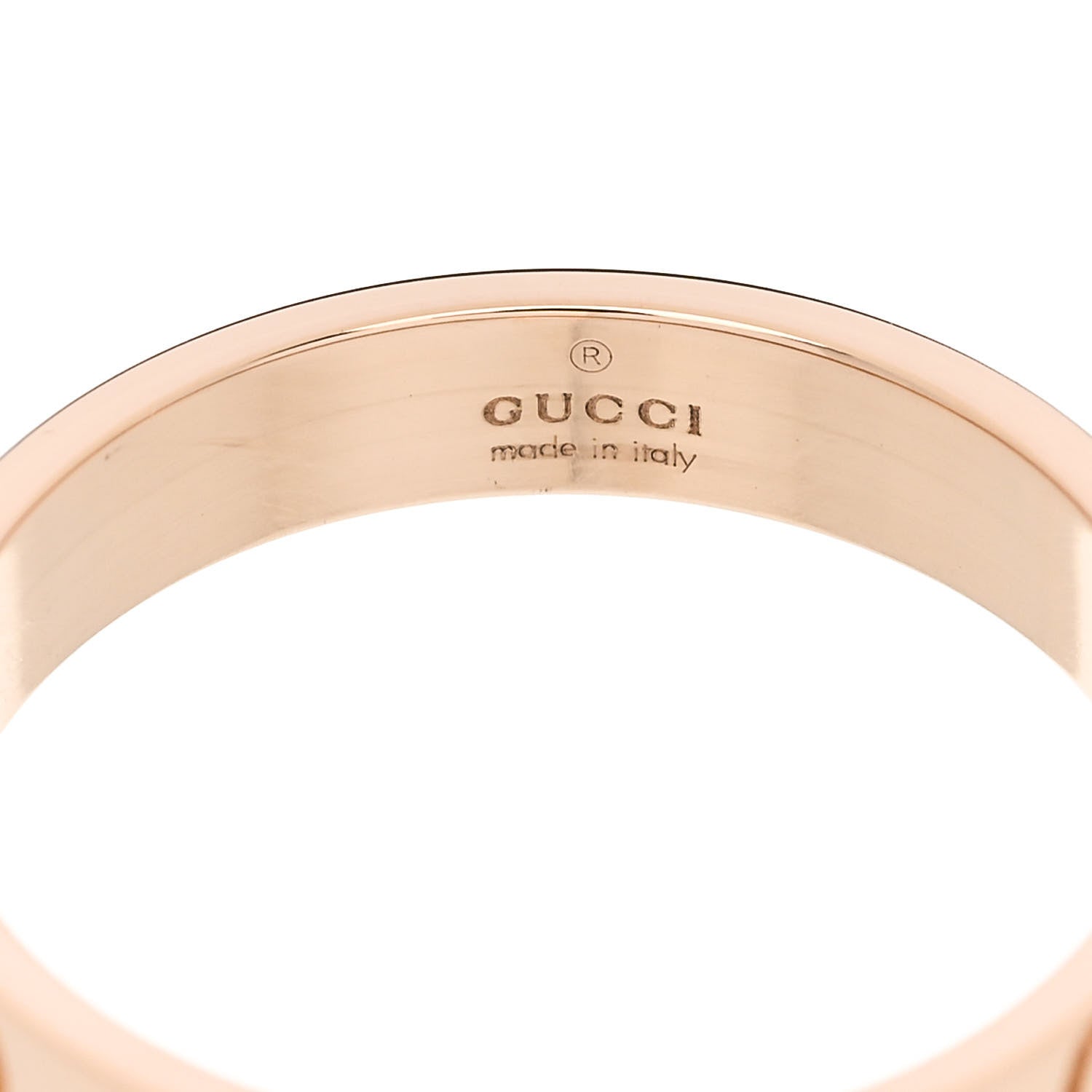 Gucci 18K Rose Gold 4mm Icon Thin Band Ring  57 8 4 of 5