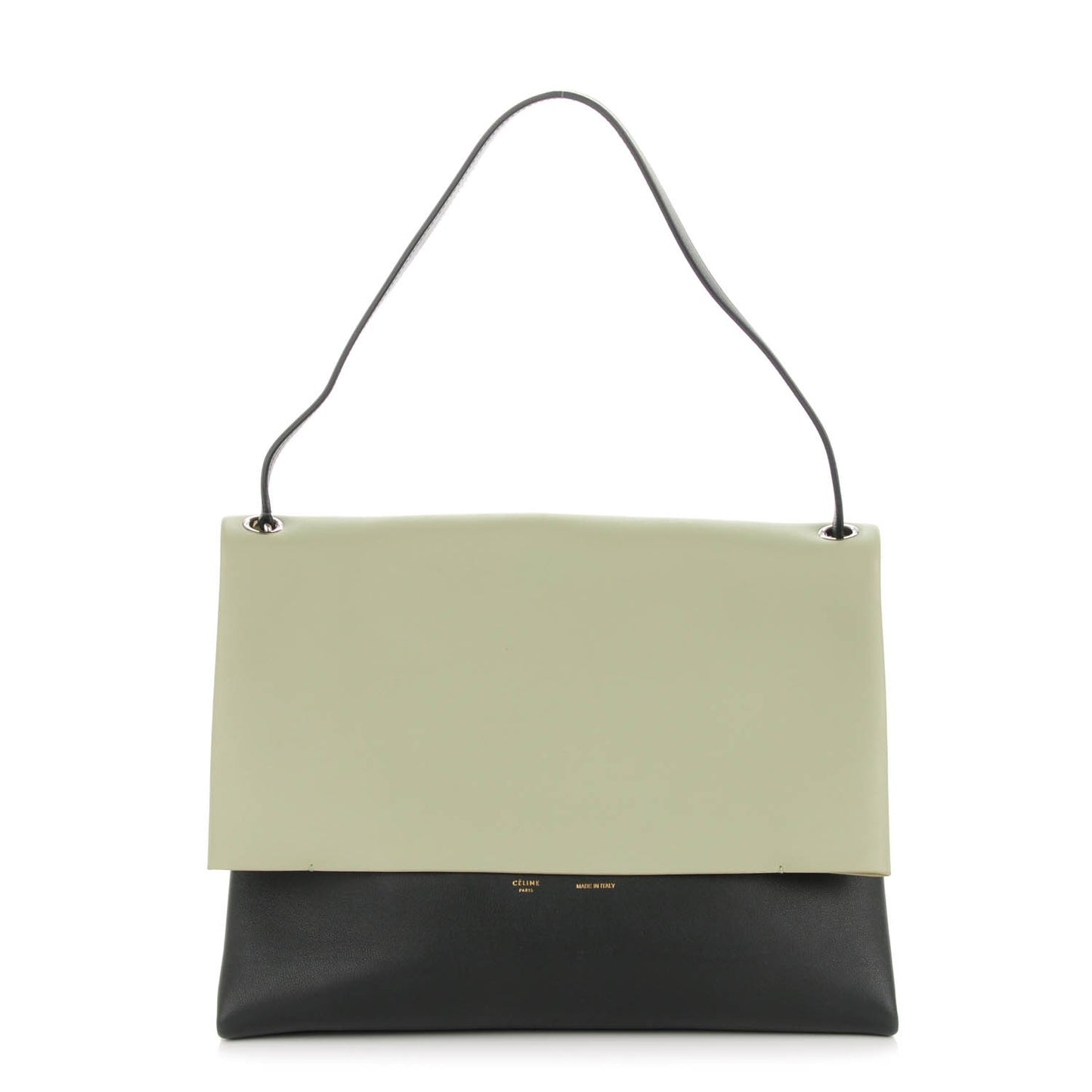 Calfskin Suede All Soft Shoulder Bag Pistachio