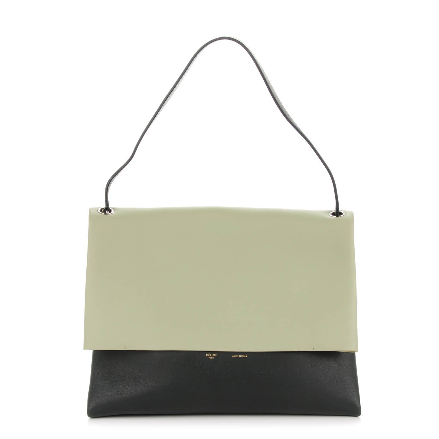 Celine Calfskin Suede All Soft Shoulder Bag Pistachio 1 of 8