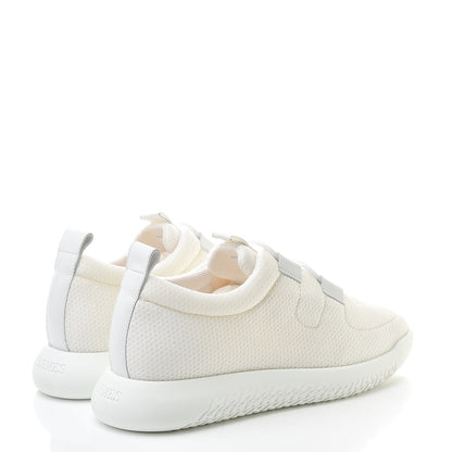 Hermes Mesh Technical Canvas Womens Team Sneakers 39 White 4 of 8