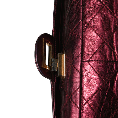 Chanel Metallic Aged Calfskin Quilted 2.55 Reissue 226 Flap Dark Red 19 of 20