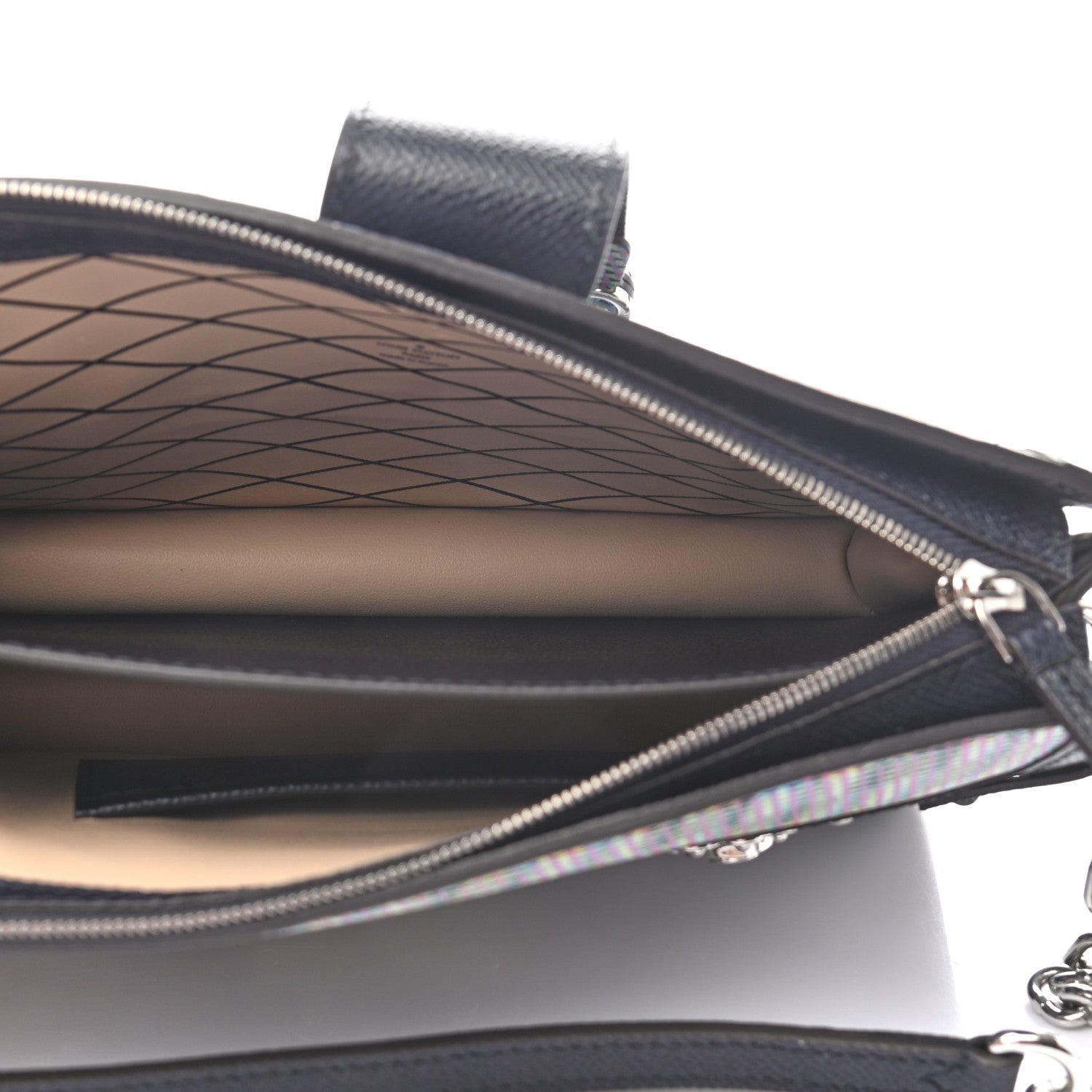 Louis Vuitton Calfskin Monogram LV Pop Trunk Clutch Blue 4 of 8