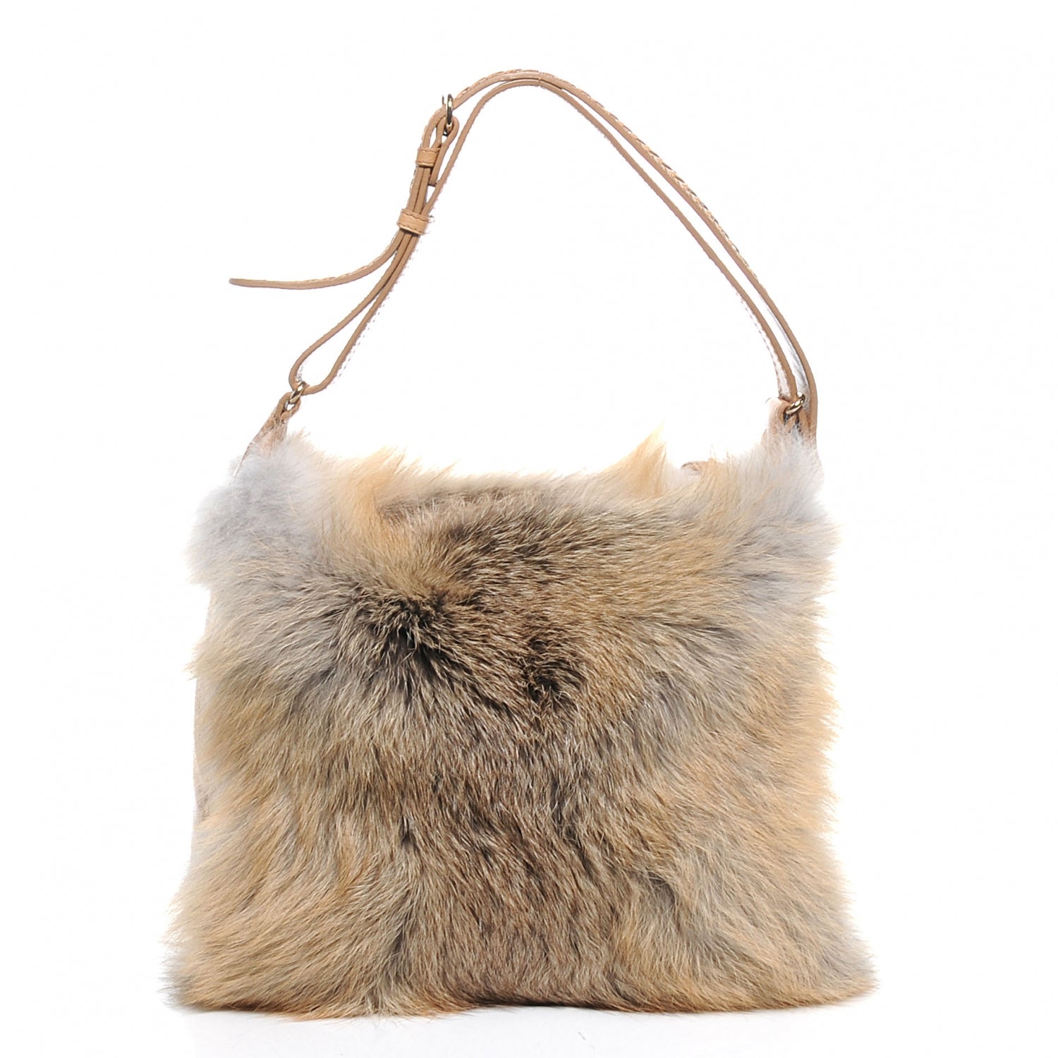 Jimmy Choo Golden Fox Fur Lily Hobo 4 of 8