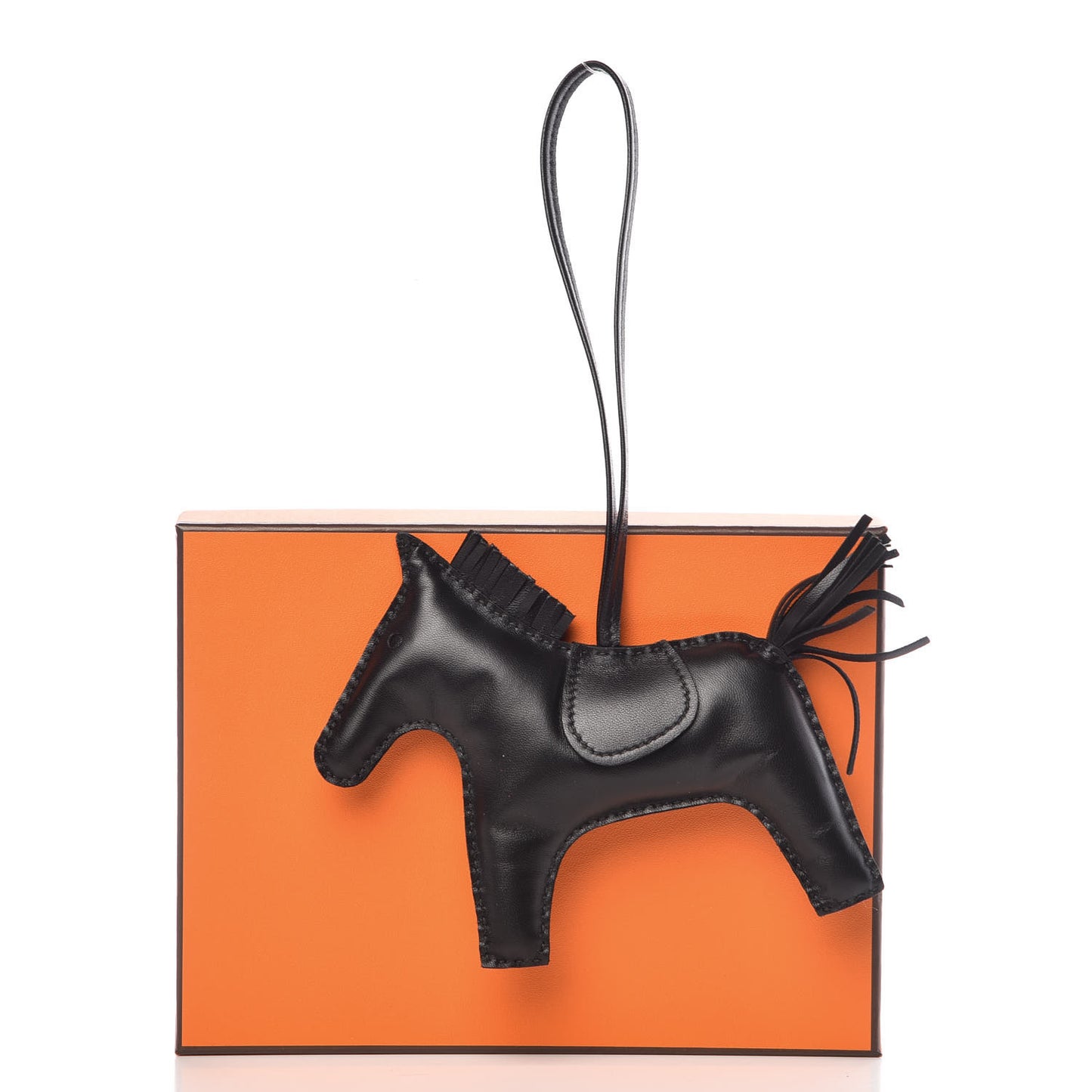 Milo Lambskin Grigri Rodeo Horse Bag Charm GM So Black