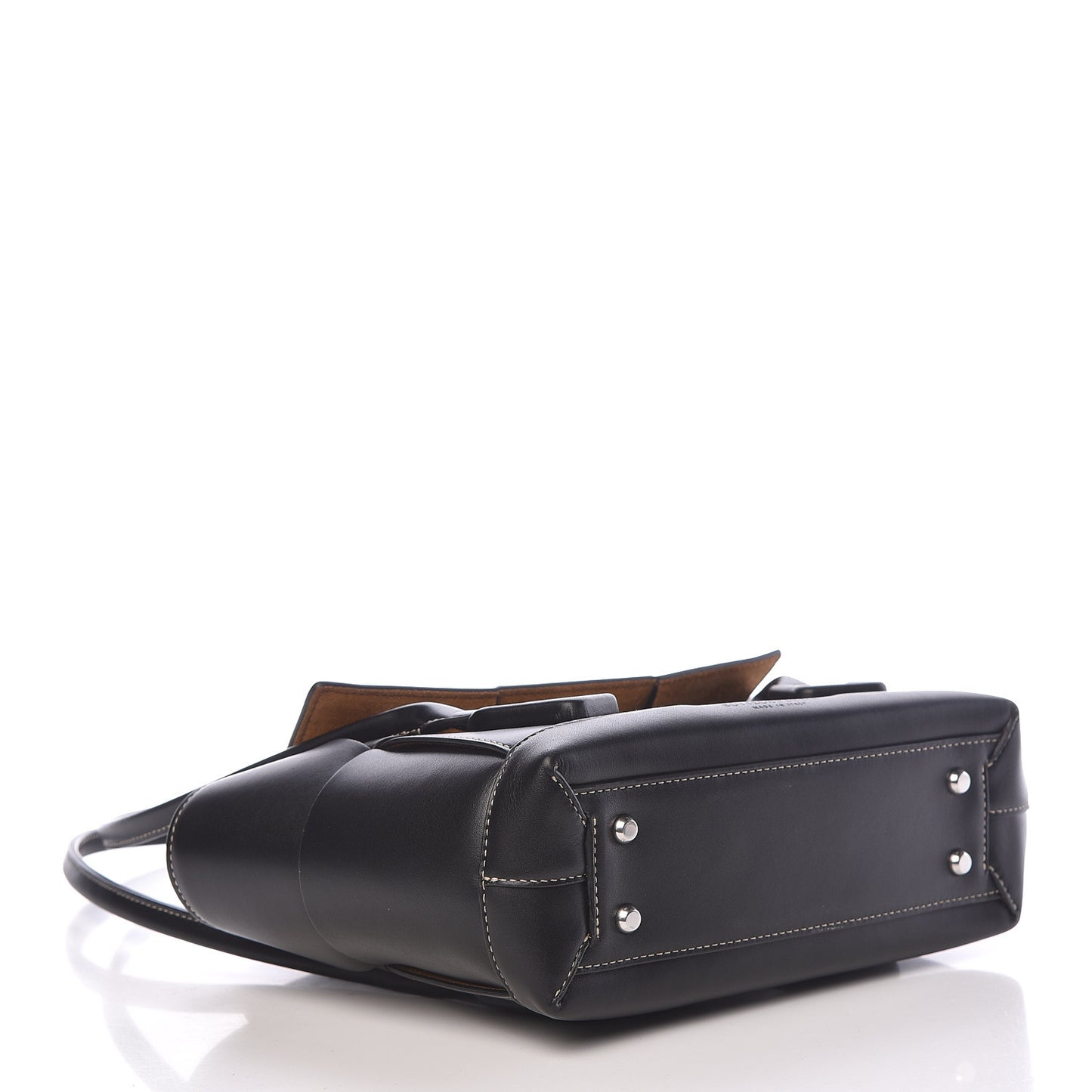 French Calfskin Maxi Intrecciato Small Arco Black
