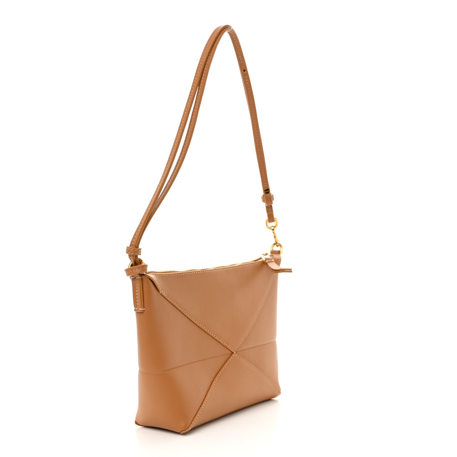 Loewe Shiny Calfskin Puzzle Fold Pouch Warm Desert 3 of 9