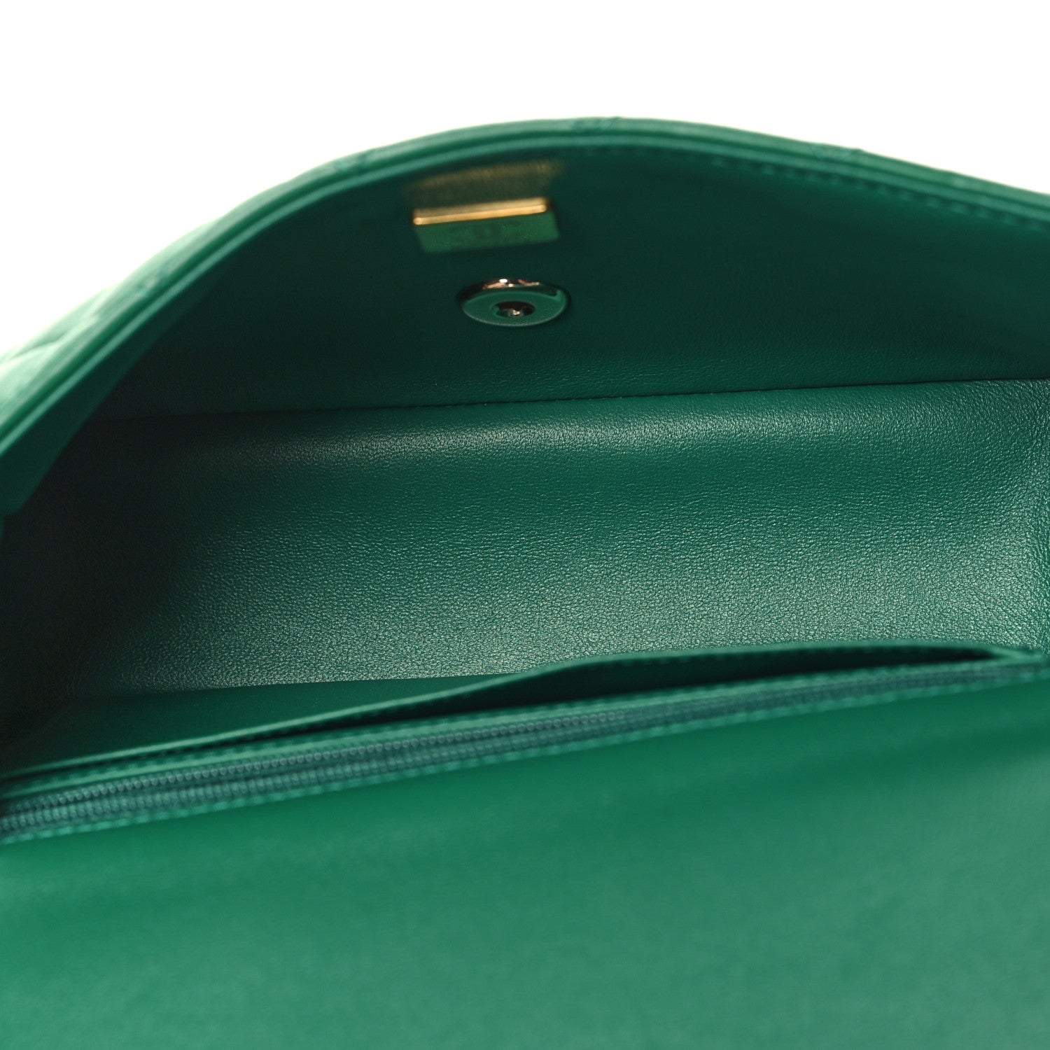 Chanel Lambskin Quilted Mini Top Handle Rectangular Flap Green Green 5 of 10