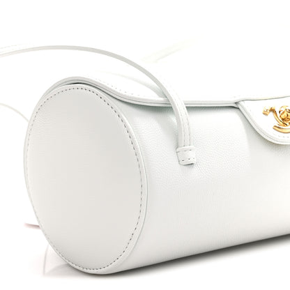 Chanel Shiny Caviar Preppy Coco Small Bowling Bag Light Blue 8 of 9