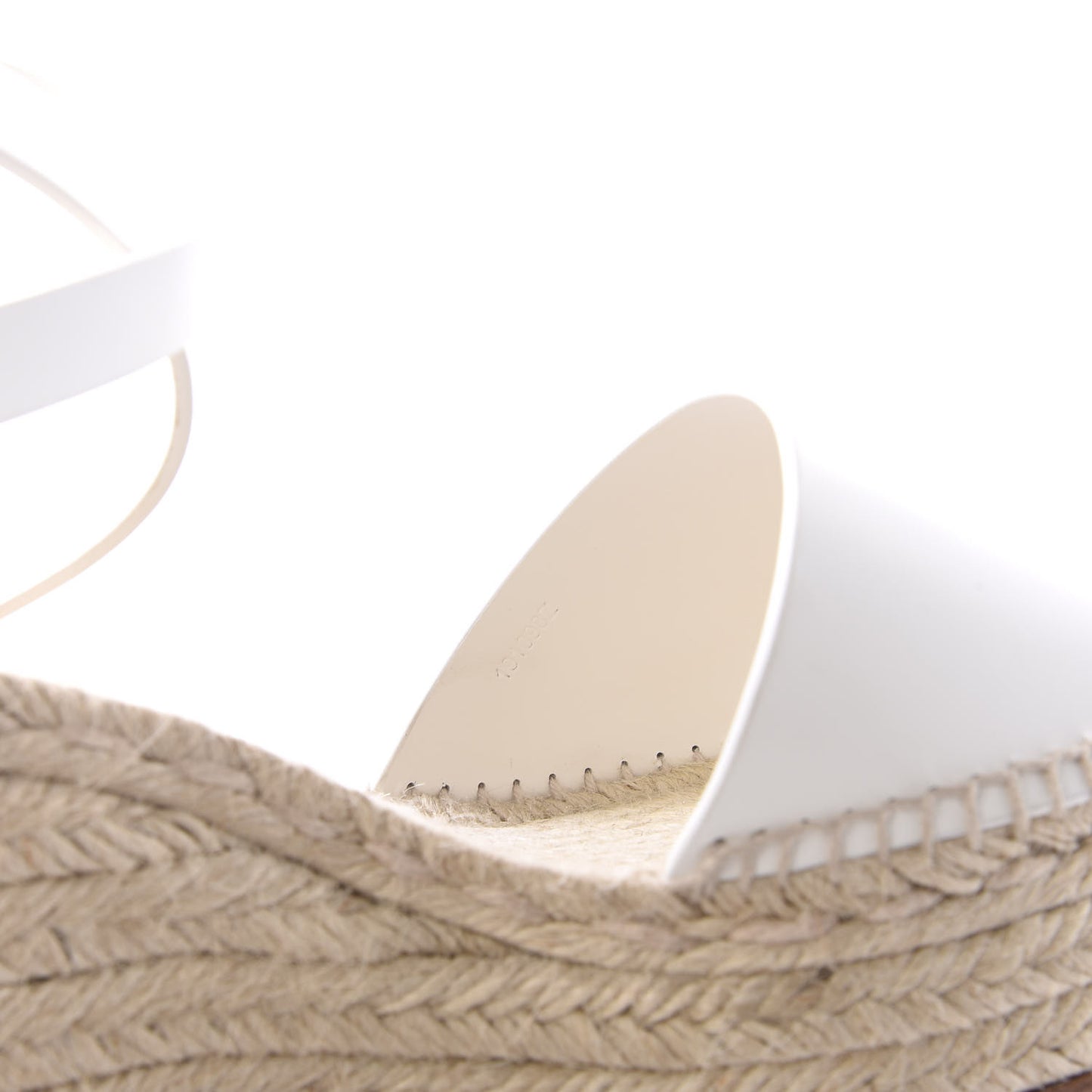 Calfskin Tivoli Espadrille Wedge Sandals 40 White