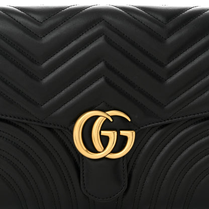 Gucci Calfskin Matelasse GG Marmont Clutch Black 8 of 11