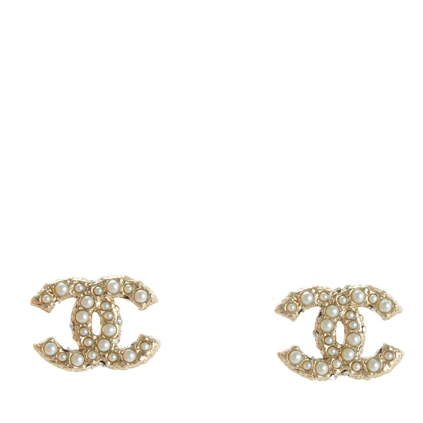 Pearl CC Earrings Light Gold