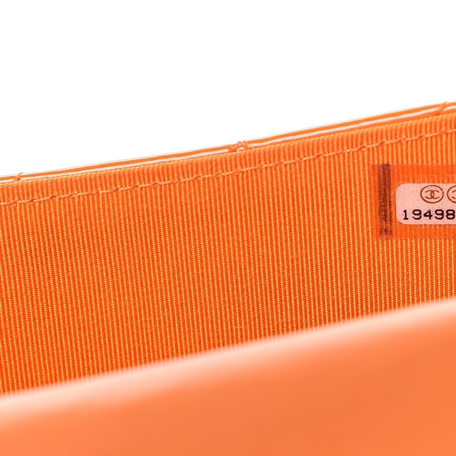 Chanel Patent Quilted Travel Wallet Orange 7 of 16