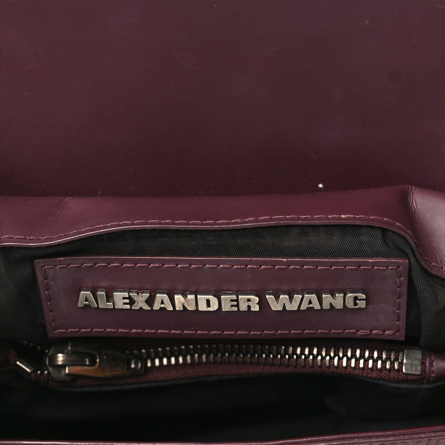 Alexander Wang Lizard Calfskin Embossed Small Marion Tote Oxblood Silver Hardware 6 of 9