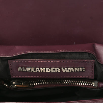 Alexander Wang Lizard Calfskin Embossed Small Marion Tote Oxblood Silver Hardware 6 of 9