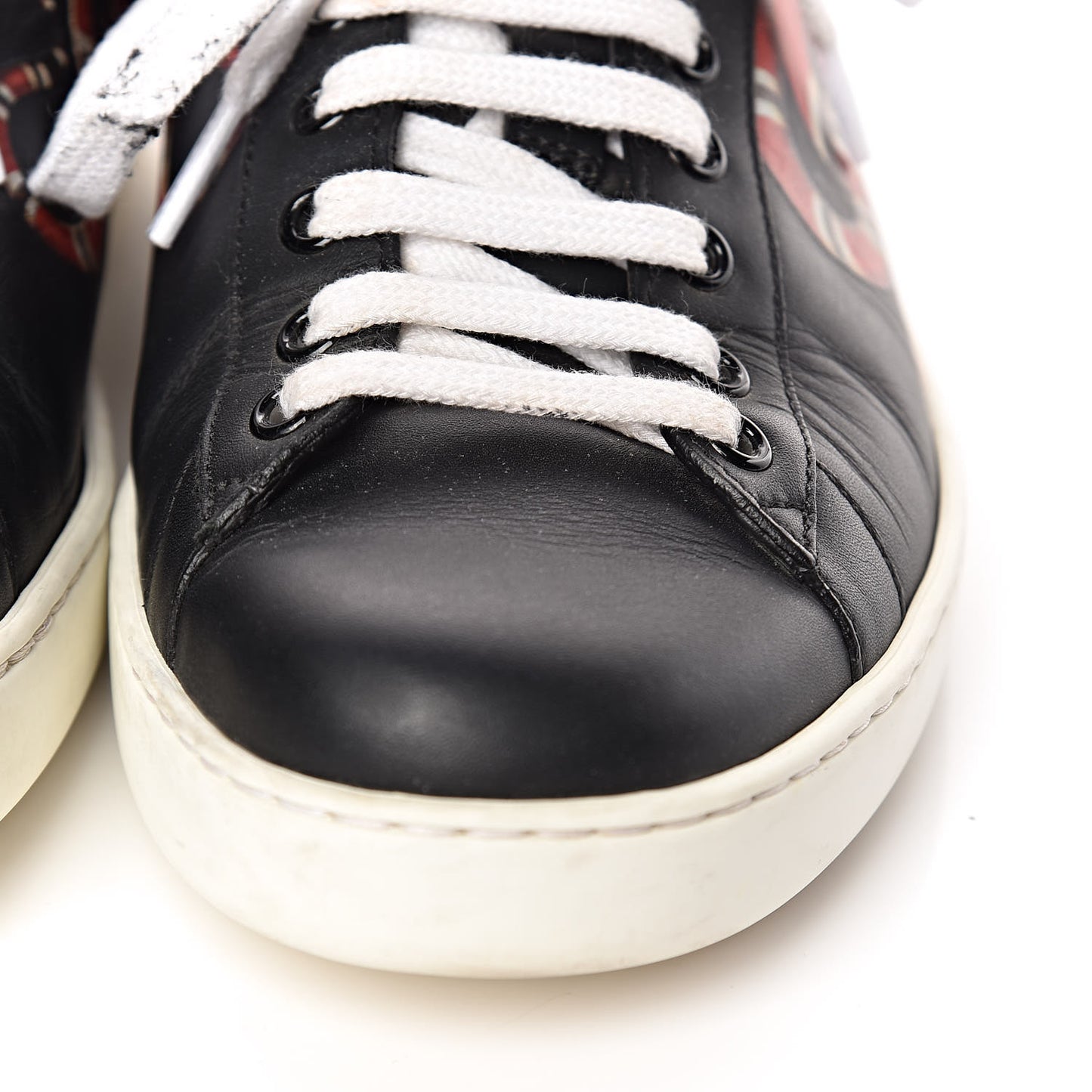 Calfskin Kingsnake Mens Ace Sneakers 7 Black Multicolor