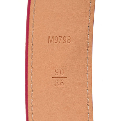 Louis Vuitton Vernis Ceinture 30mm Belt 90 36 Rose Indien 5 of 8