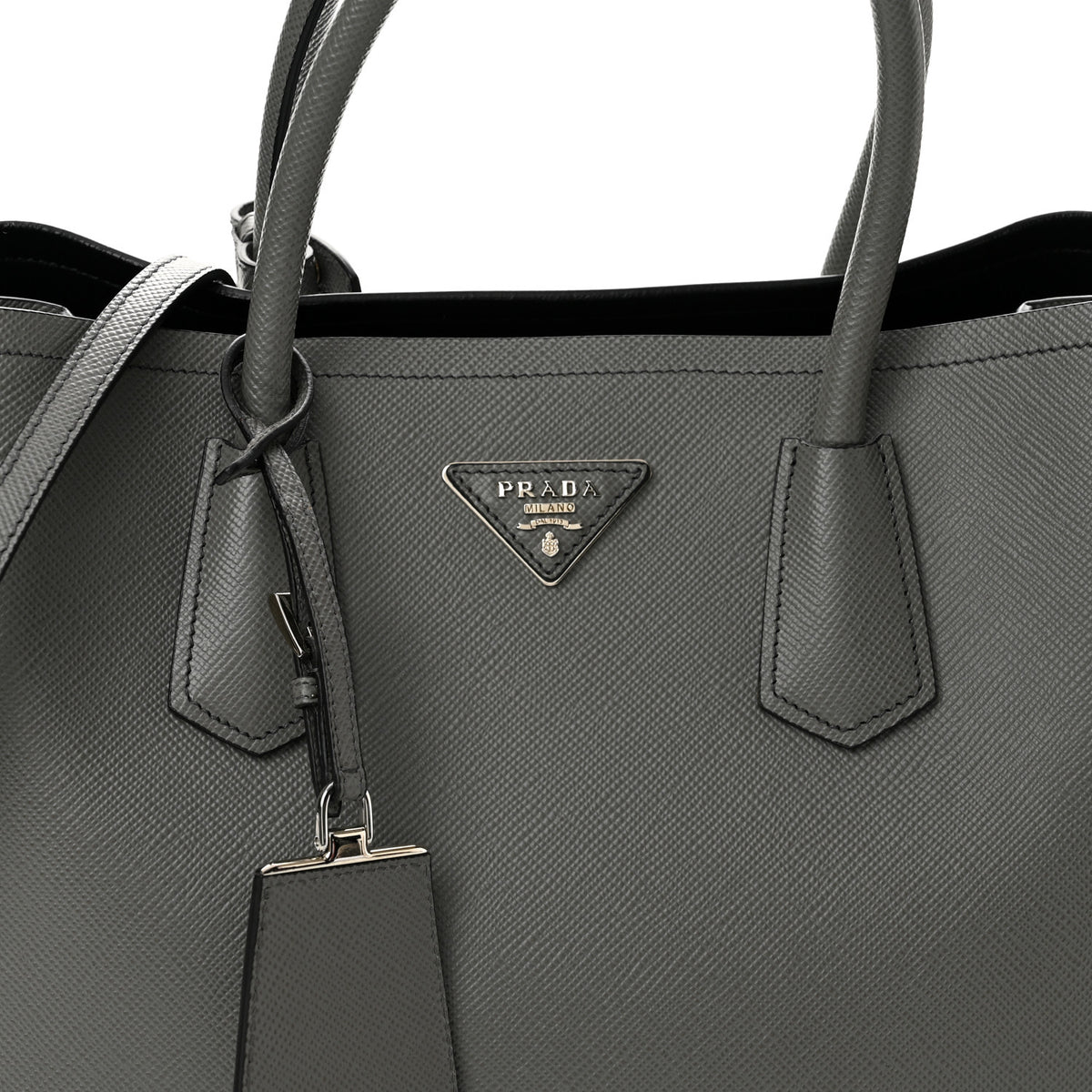 Saffiano Cuir Medium Double Bag Marmo