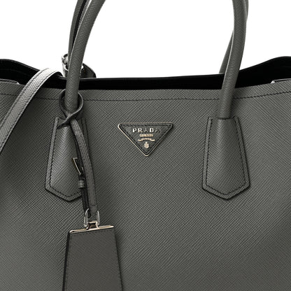 Prada Saffiano Cuir Medium Double Bag Marmo 9 of 14