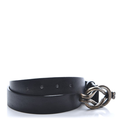 Gucci Calfskin Knotted-Buckle Belt 85 34 Black 4 of 5