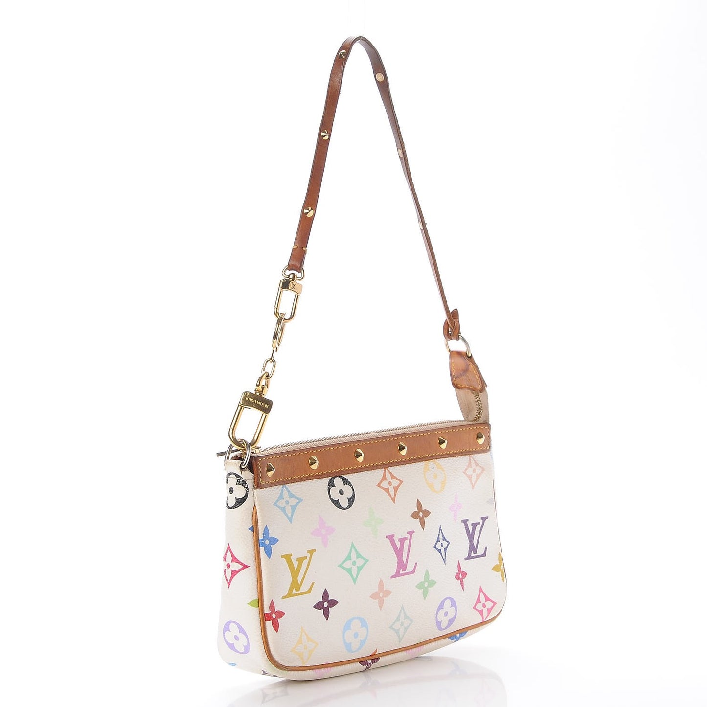 Monogram Multicolor Pochette Accessories White