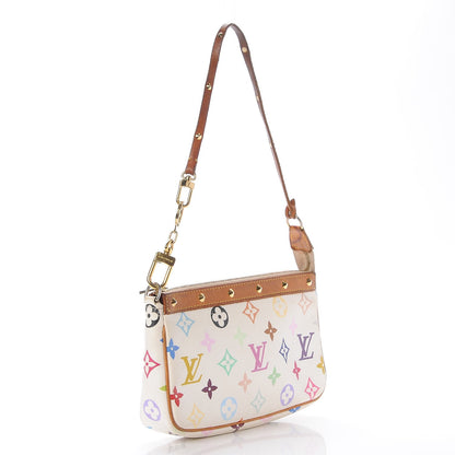 Louis Vuitton Monogram Multicolor Pochette Accessories White 3 of 13