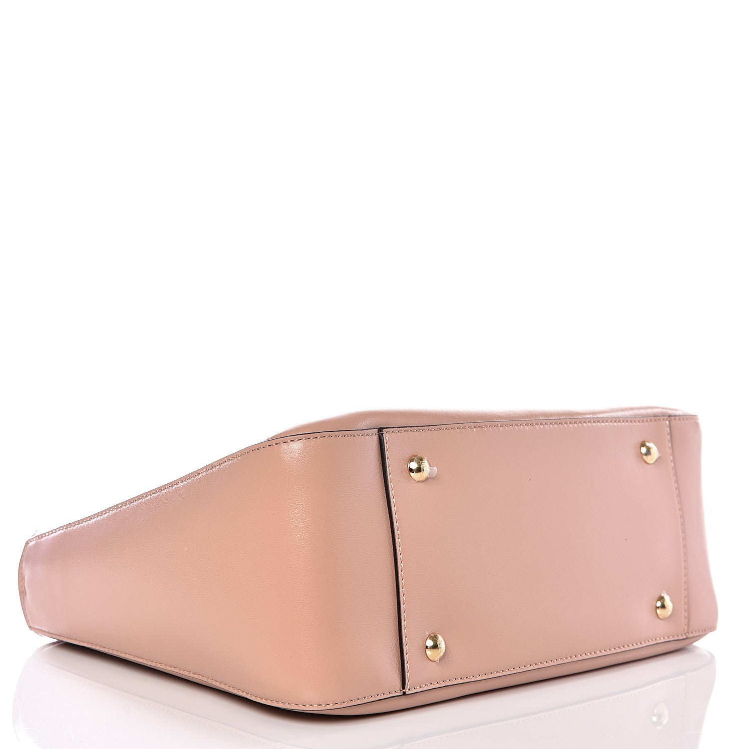 Fendi Vitello Glacier Small FF Tote Rosa Bourbon 3 of 10