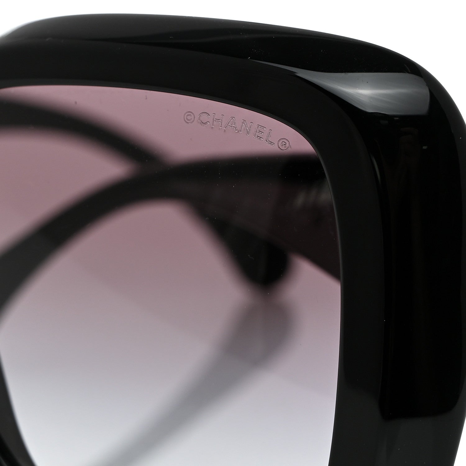 Chanel Acetate Enamel Heart Square Sunglasses 5518 Black 8 of 9