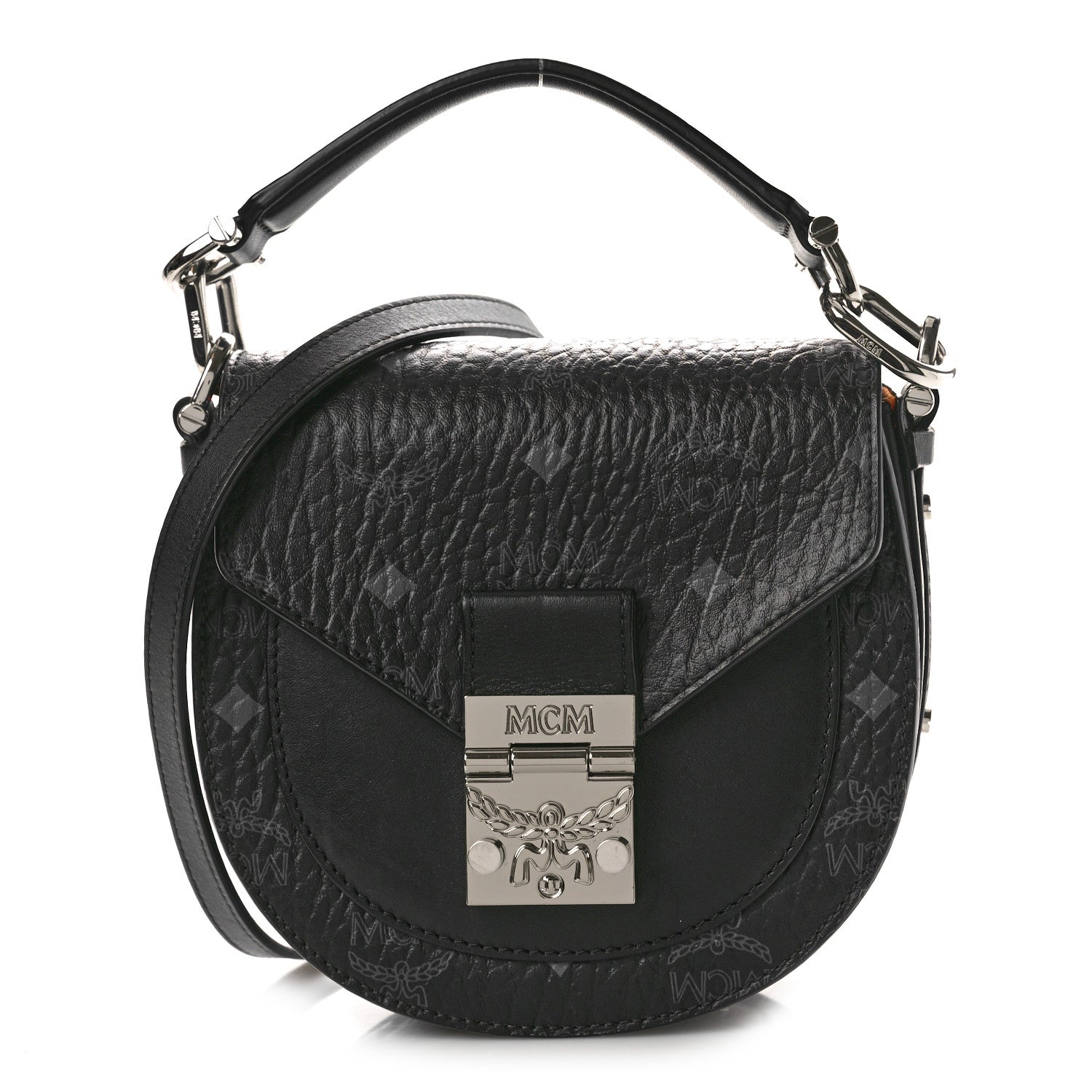 MCM Visetos Mini Patricia Crossbody Bag Black 1 of 15