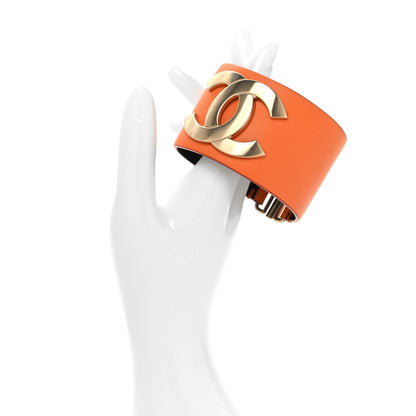 Chanel Calfskin CC Wide Cuff M Orange 2 of 6