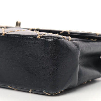 Chanel Calfskin Wild Stitch Jumbo Flap Black 9 of 15