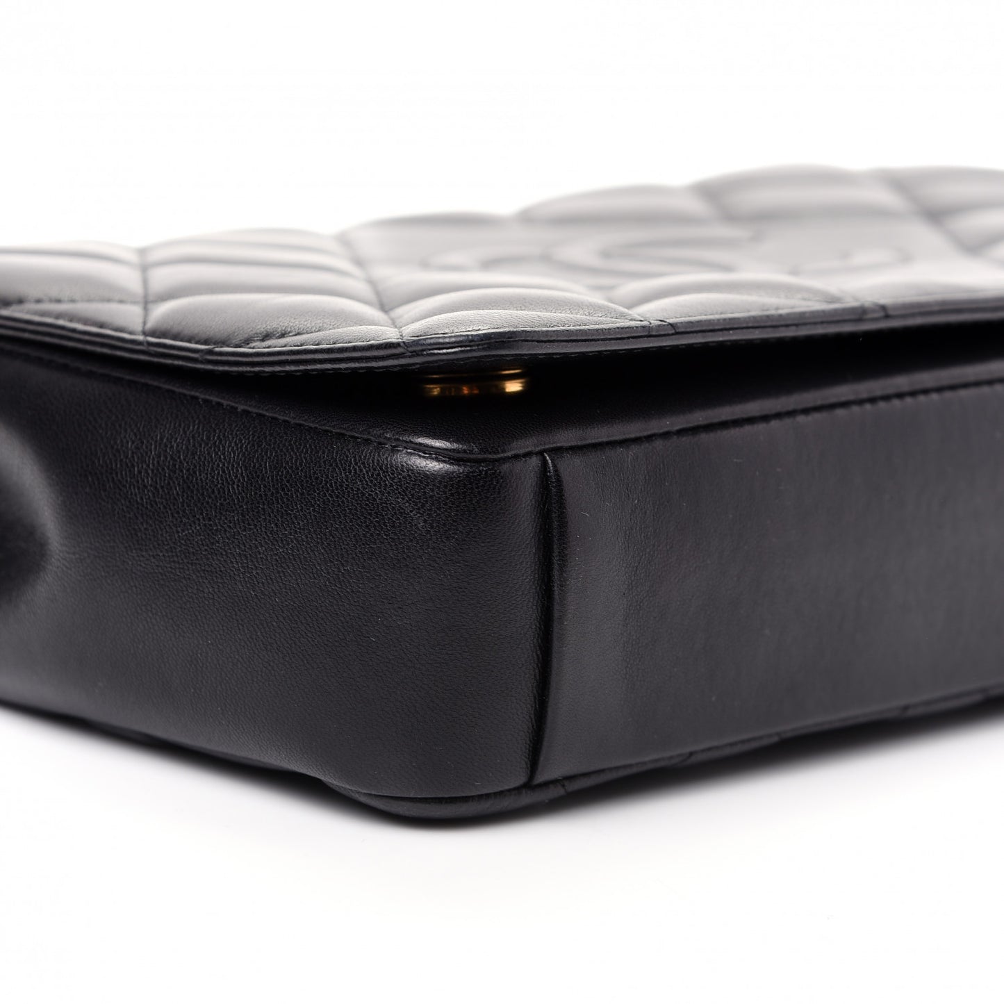 Lambskin Quilted Medium Diamond CC Flap Black
