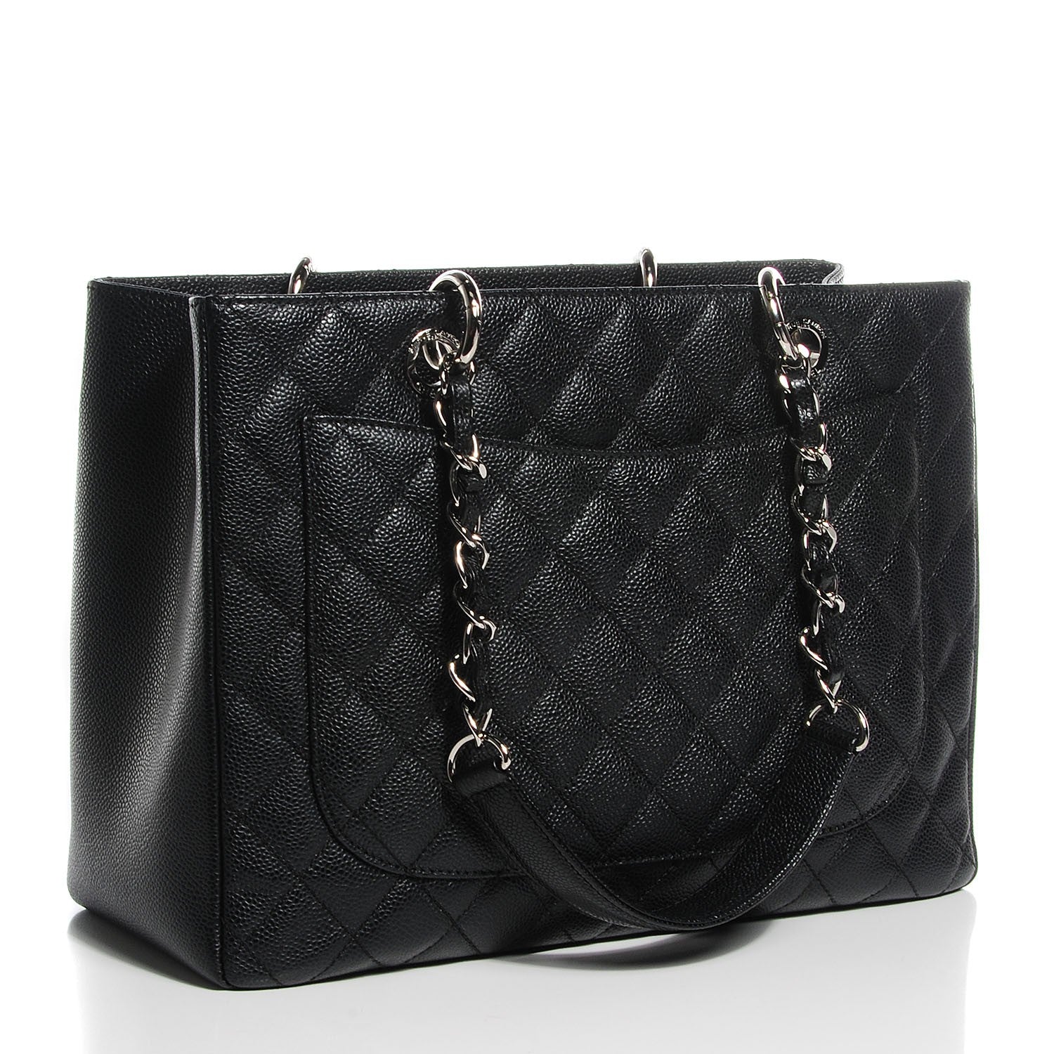 Chanel Caviar Quilted Grand Shopping Tote GST Black 3 of 7