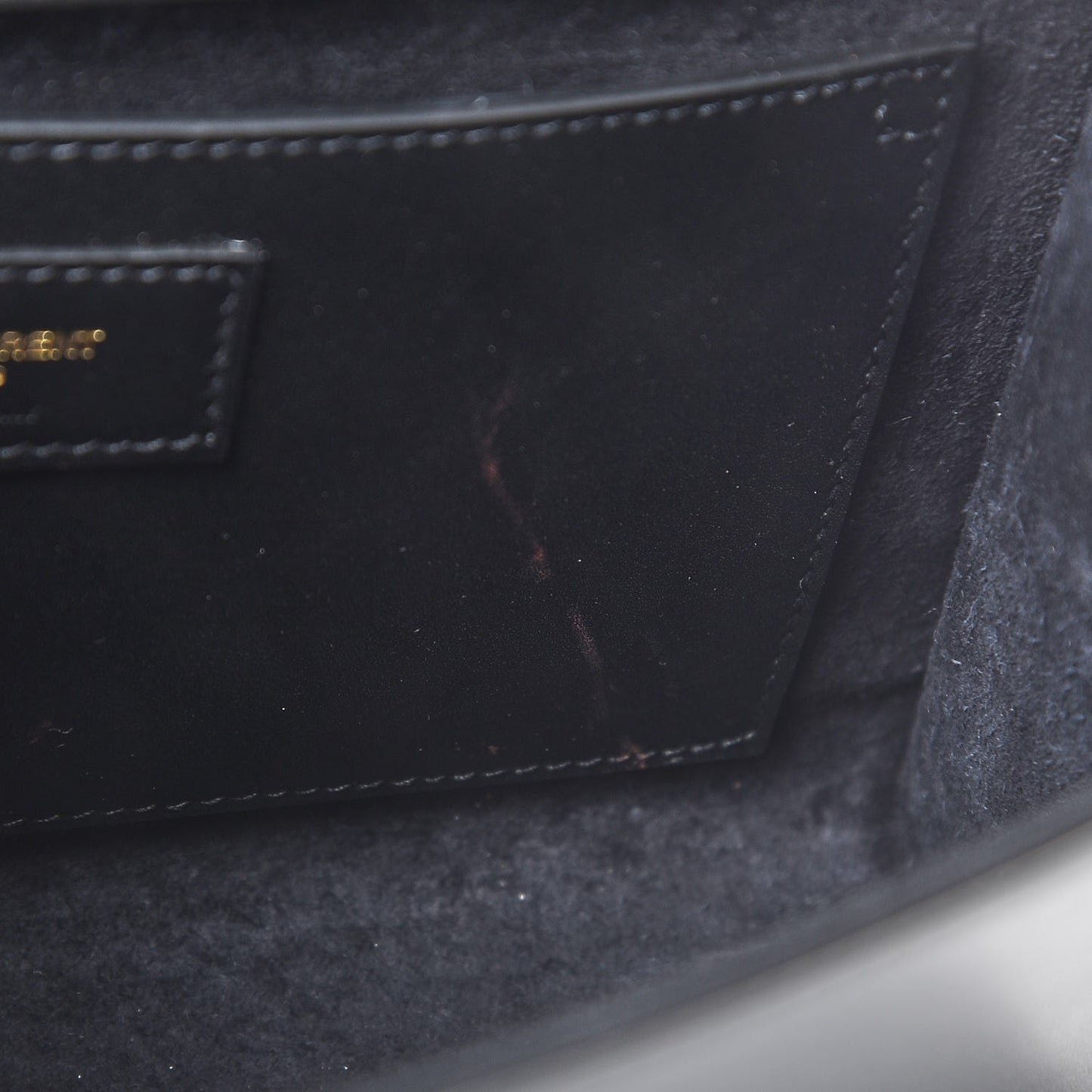 Calfskin Medium Monogram Kate Satchel Black