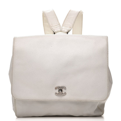 Chanel Caviar CC Backpack White 1 of 14