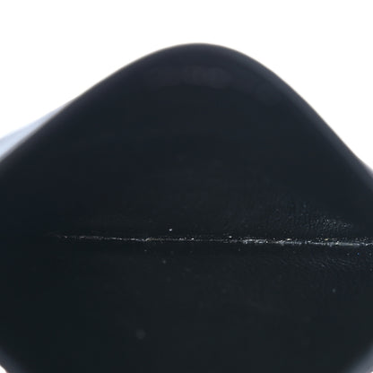 Saint Laurent Grain De Poudre Matelasse Chevron Monogram Credit Card Case Black 5 of 6