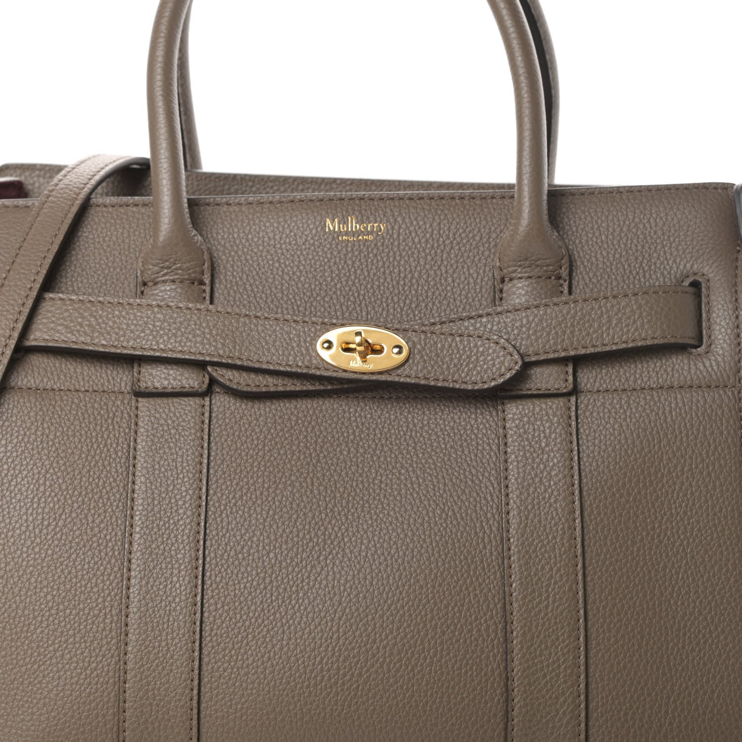 Mulberry Classic Grain Small Bayswater Zip Tote Clay 8 of 10