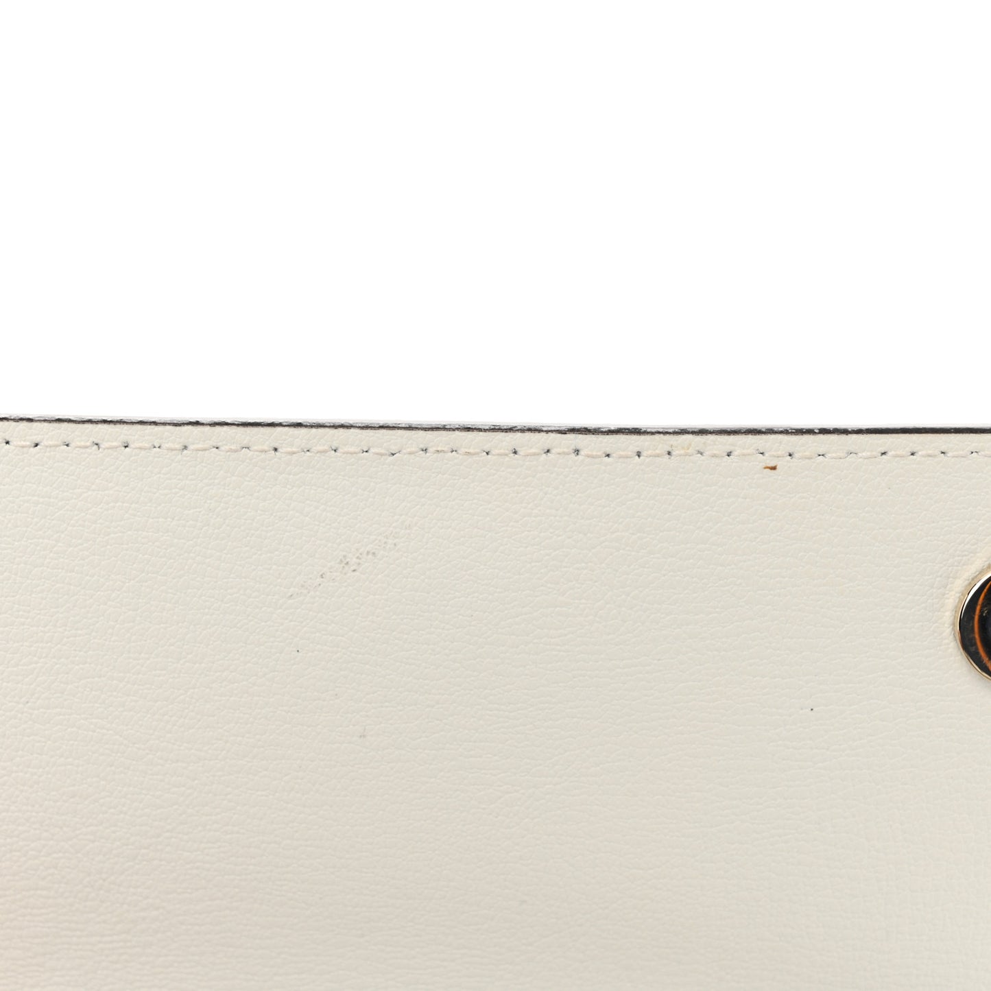 Calfskin Snakeskin Embossed Varenne Top Handle Bag White