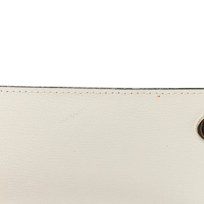 Jimmy Choo Calfskin Snakeskin Embossed Varenne Top Handle Bag White 12 of 12