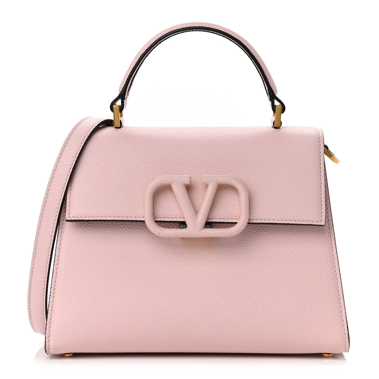 Valentino Garavani Grainy Calfskin Small VSling Top Handle Bag Rose Quartz 1 of 9