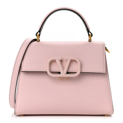 Valentino Garavani Grainy Calfskin Small VSling Top Handle Bag Rose Quartz 1 of 9