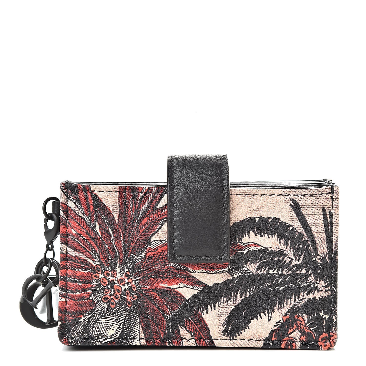 Christian Dior Calfskin Lady Dior Toile de Jouy Gusseted Card Holder Rouge Multicolor 1 of 8