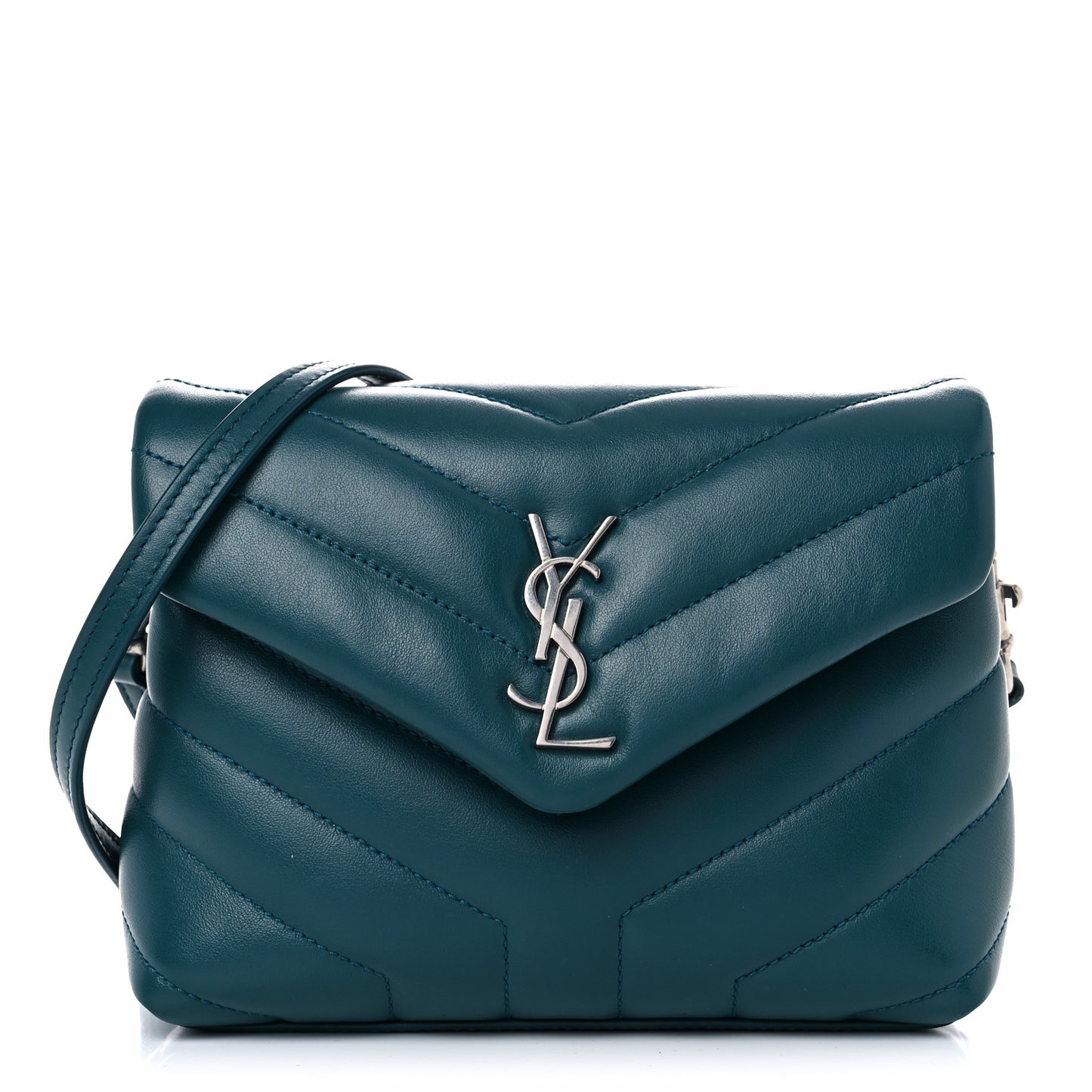 Calfskin Y Quilted Monogram Toy Loulou Satchel Dark Turquoise