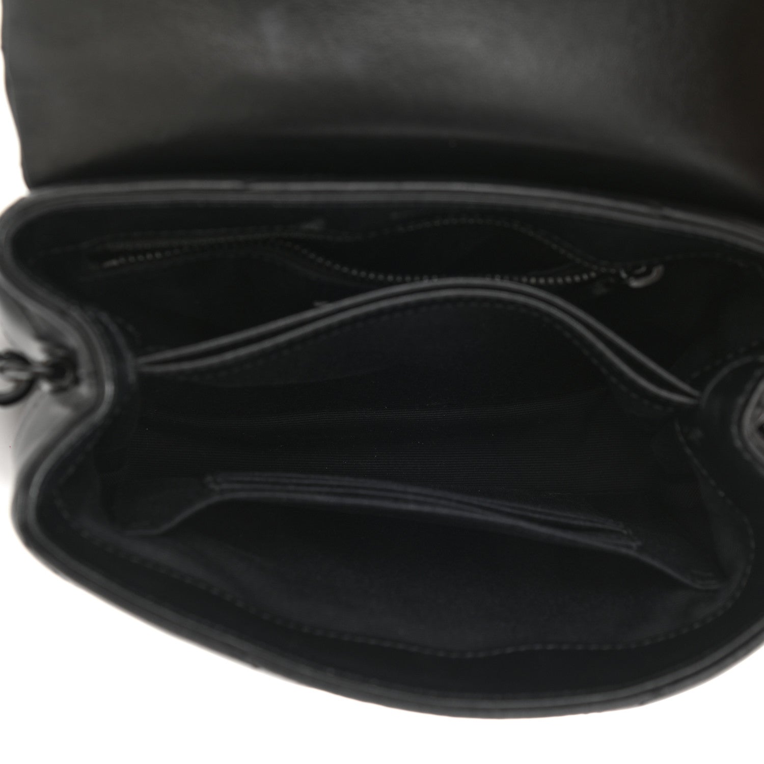 Saint Laurent Calfskin Y Quilted Monogram Toy Loulou Crossbody Bag Black 5 of 9