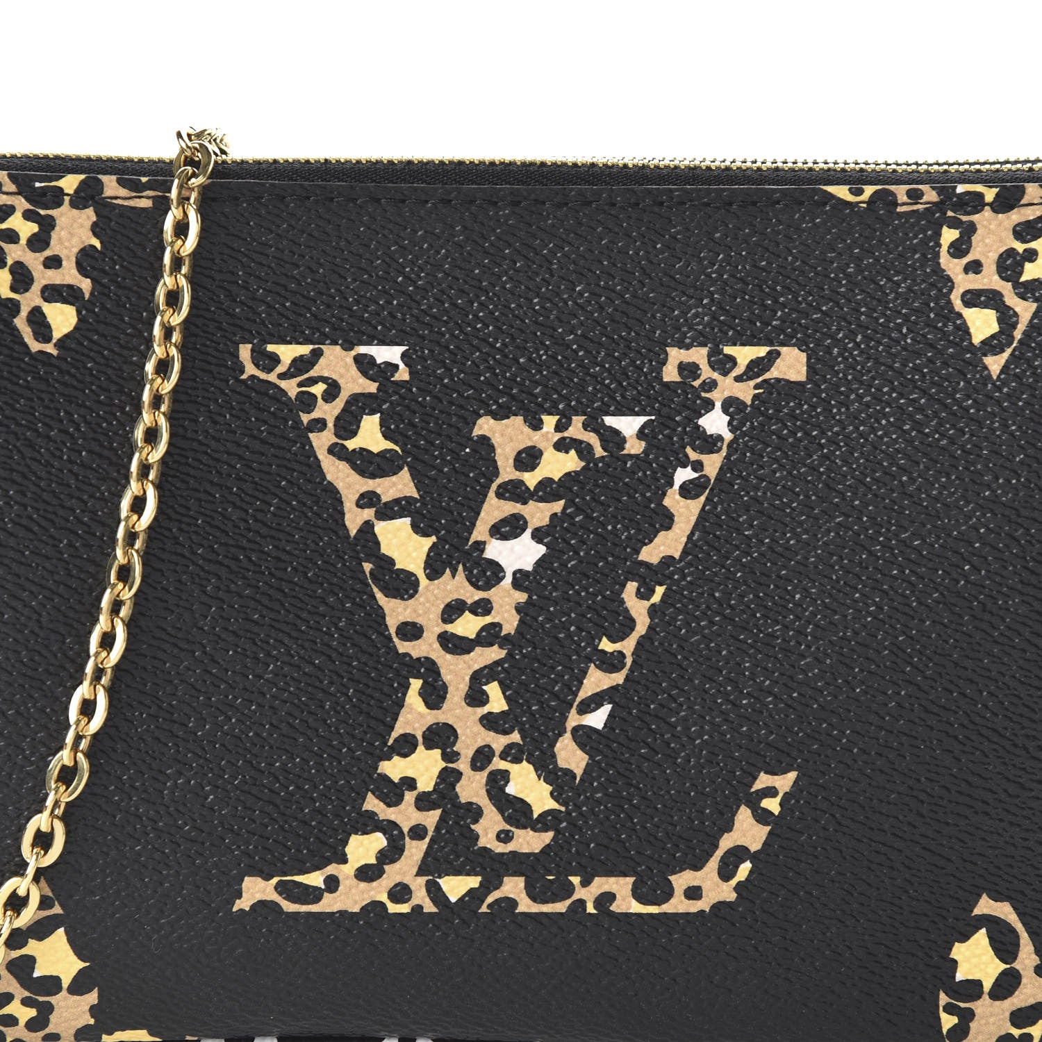 Louis Vuitton Monogram Giant Jungle Pochette Double Zip Black 9 of 10