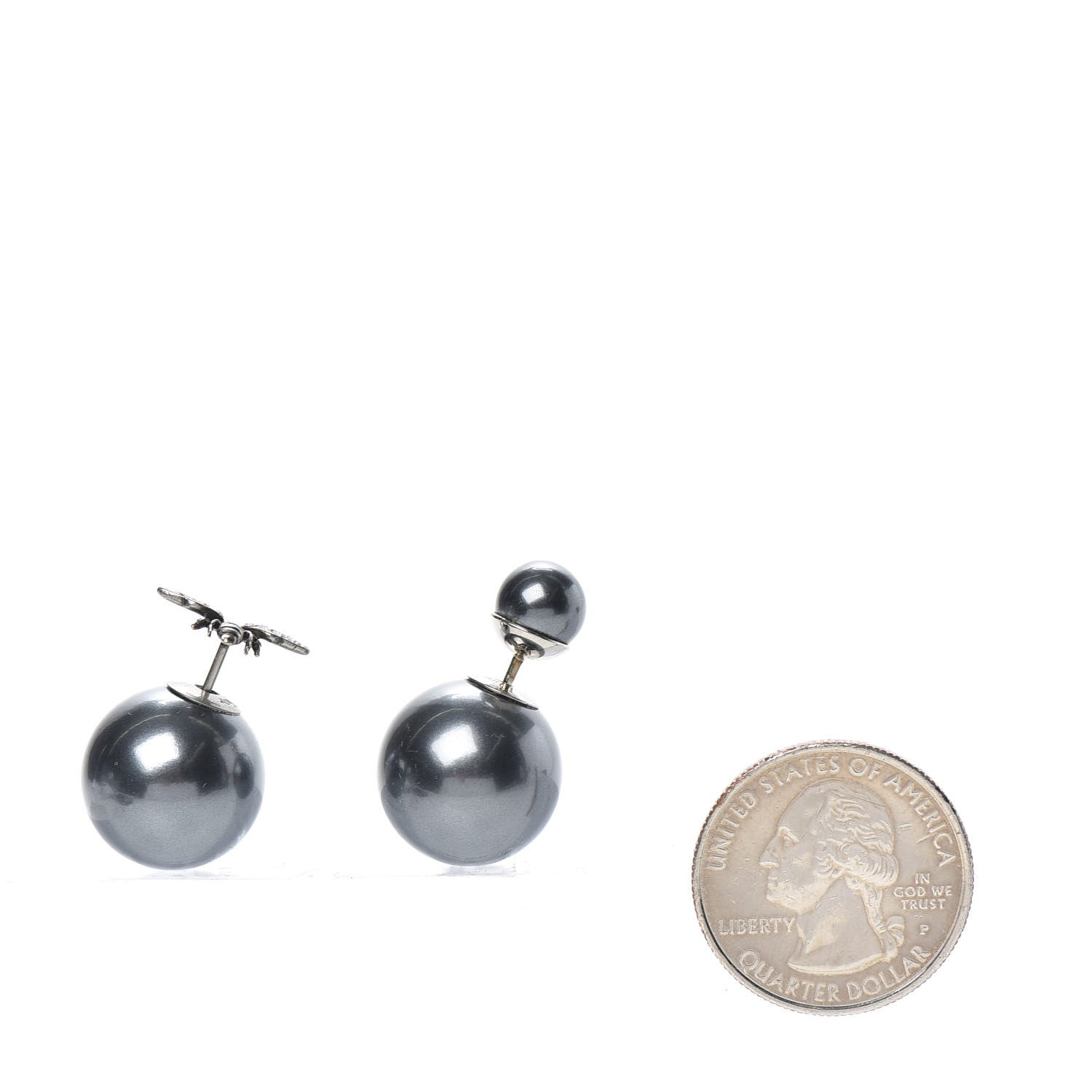 Christian Dior Mise En Dior Tribal Bee Earrings Grey 2 of 4