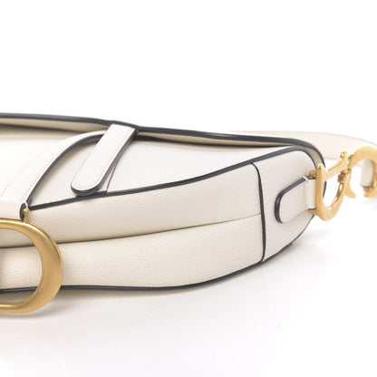 Christian Dior Grained Calfskin Saddle Bag White 9 of 10