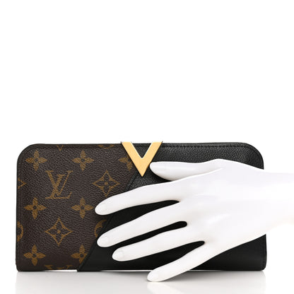 Louis Vuitton Monogram Calfskin Kimono Wallet Black 2 of 9